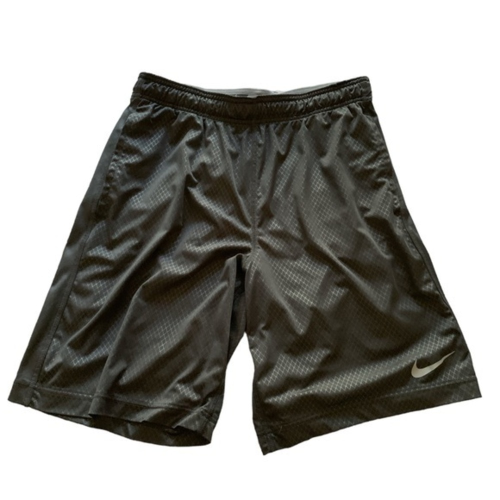 NIKE Dri-Fit Basketball Black Gym Athletic Pocket Shorts Swoosh Medium EUC #0035